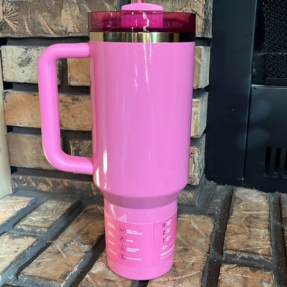🍵Stanley X Wicked Glinda Pink Sparkle 40 oz quencher tumbler - Picture 5 of 10